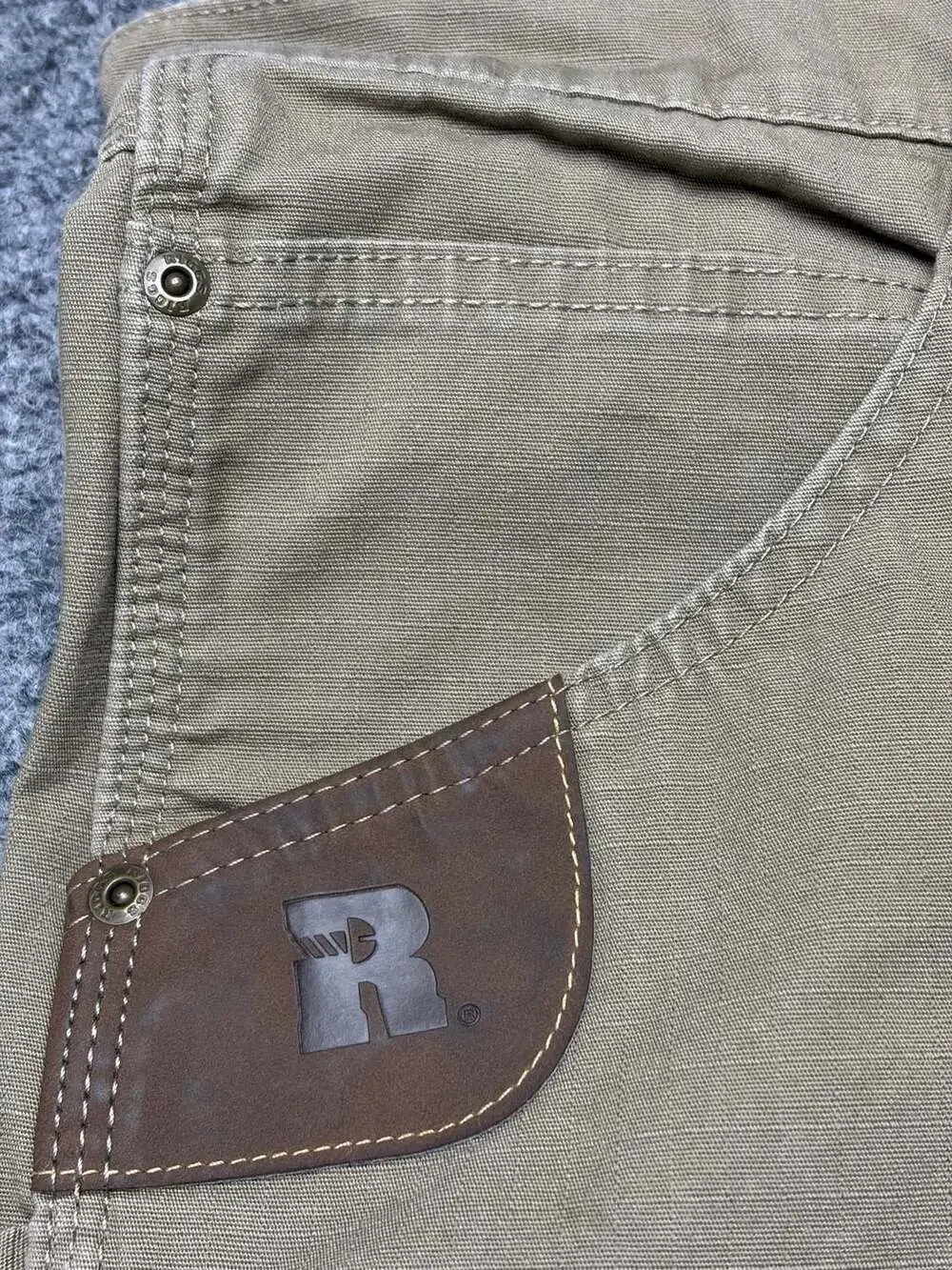Wrangler Riggs Workwear Mens Tan Ripstop Double Knee Cargo Work Pants 33 X 32